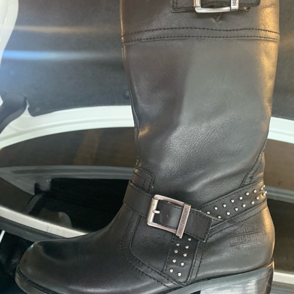 Harley Davidson black boots size 6 - Picture 4 of 5
